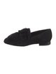 Donald Pliner Suede Fur Trim Loafers