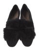 Donald Pliner Suede Fur Trim Loafers