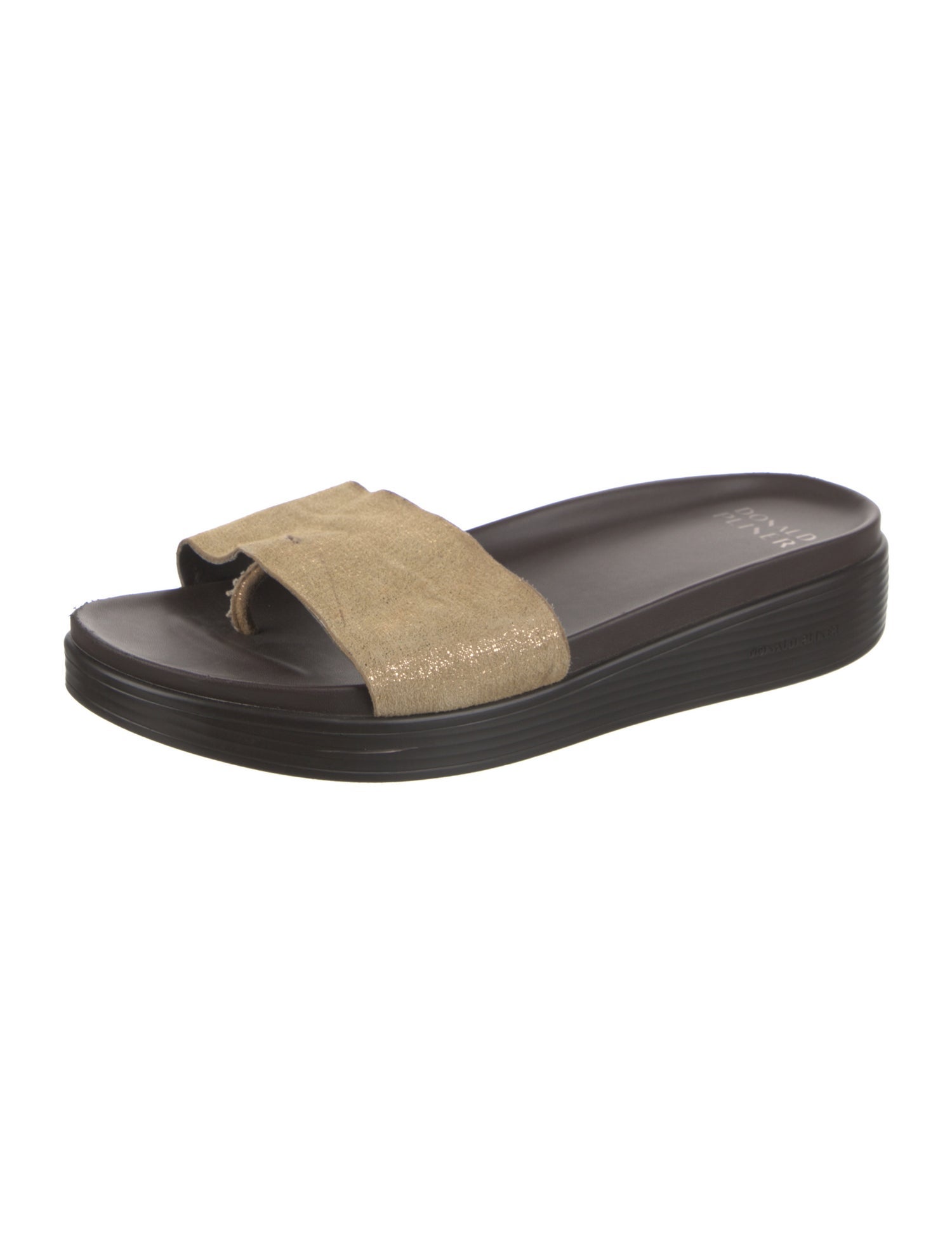 Donald Pliner Suede Colorblock Pattern Slides
