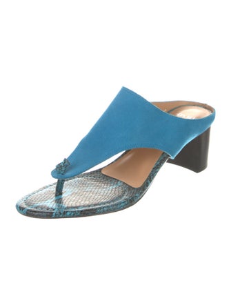 Donald Pliner Suede Animal Print Slides