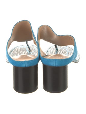 Donald Pliner Suede Animal Print Slides