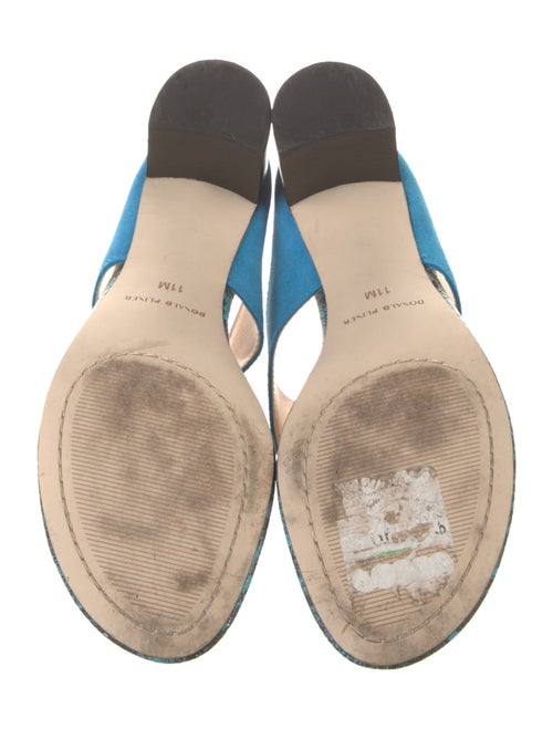 Donald Pliner Suede Animal Print Slides