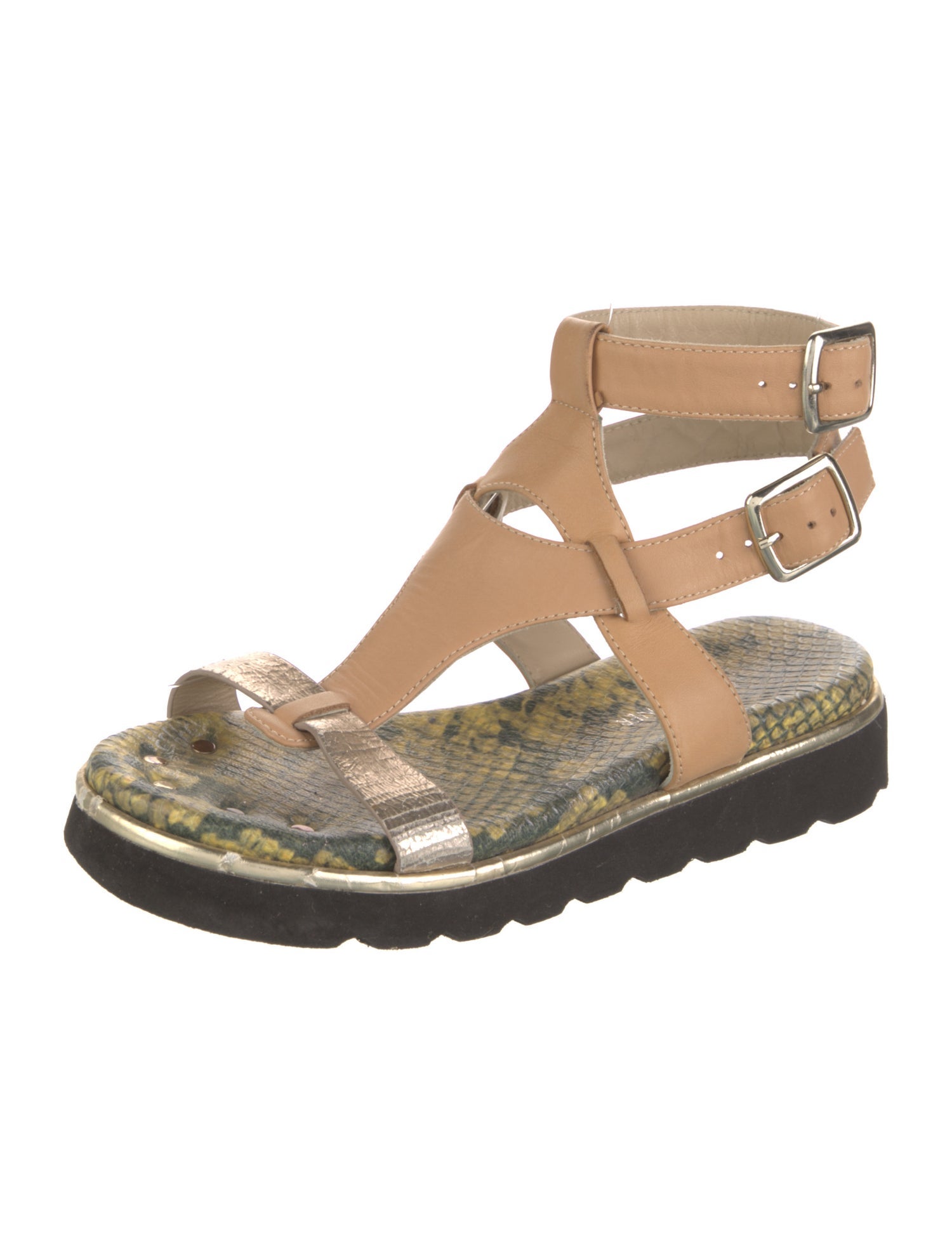 Donald Pliner Leather Printed Gladiator Sandals