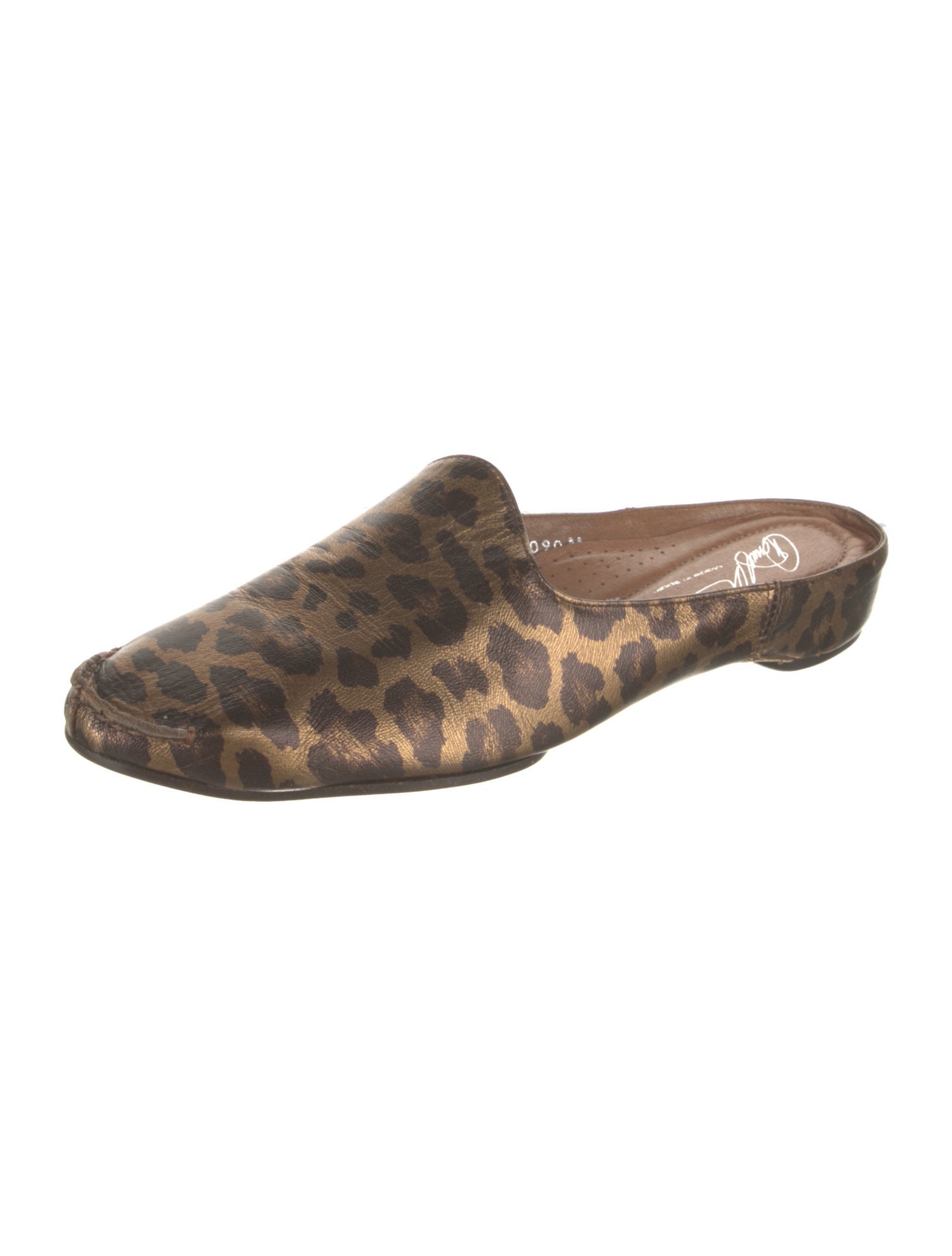 Donald Pliner Leather Animal Print Mules