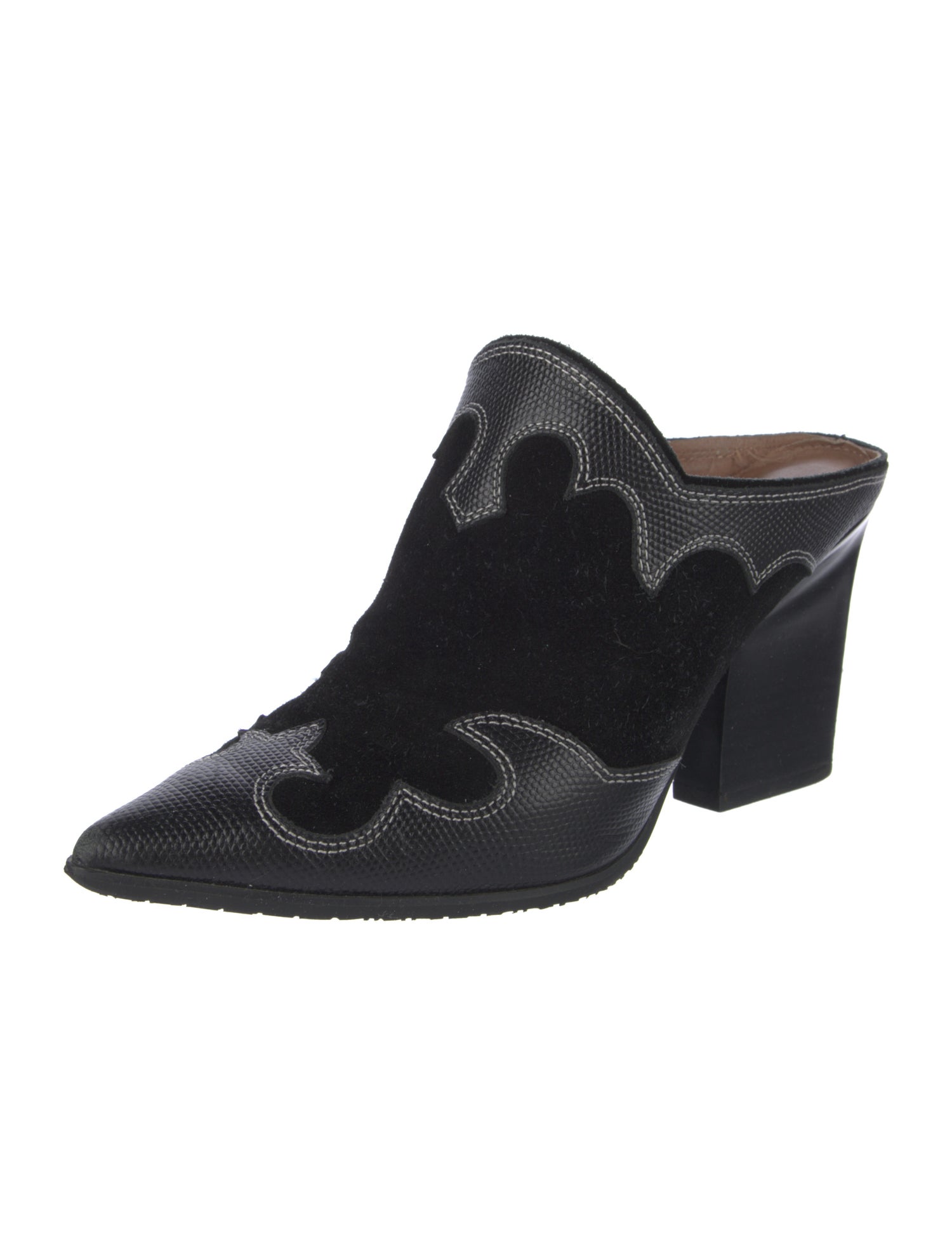 Donald Pliner Leather Patterned Mules