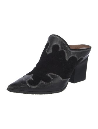 Donald Pliner Leather Patterned Mules