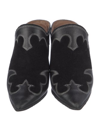 Donald Pliner Leather Patterned Mules