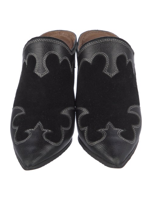 Donald Pliner Leather Patterned Mules