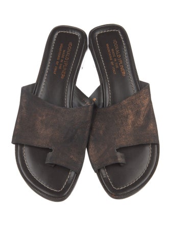 Donald Pliner Suede Slides