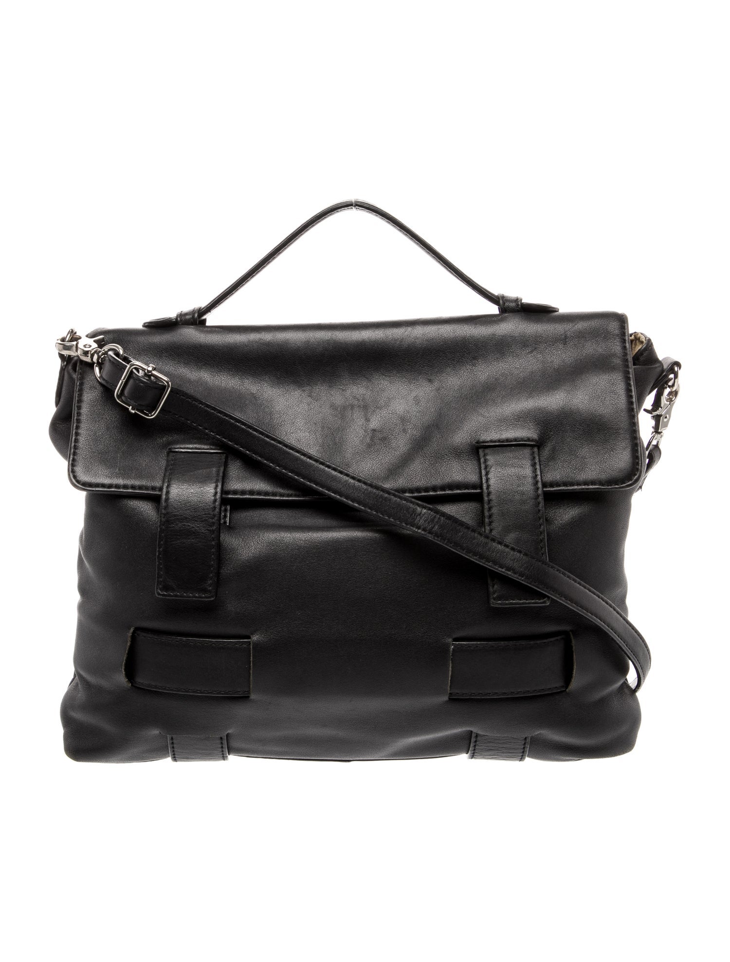 Donald Pliner Leather Messenger Bag