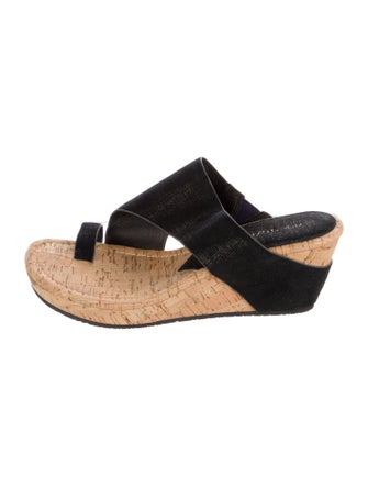 Donald Pliner Suede Colorblock Pattern Slides