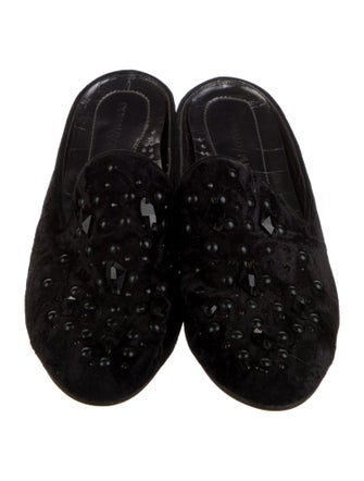 Donald Pliner Velvet Studded Accents Mules