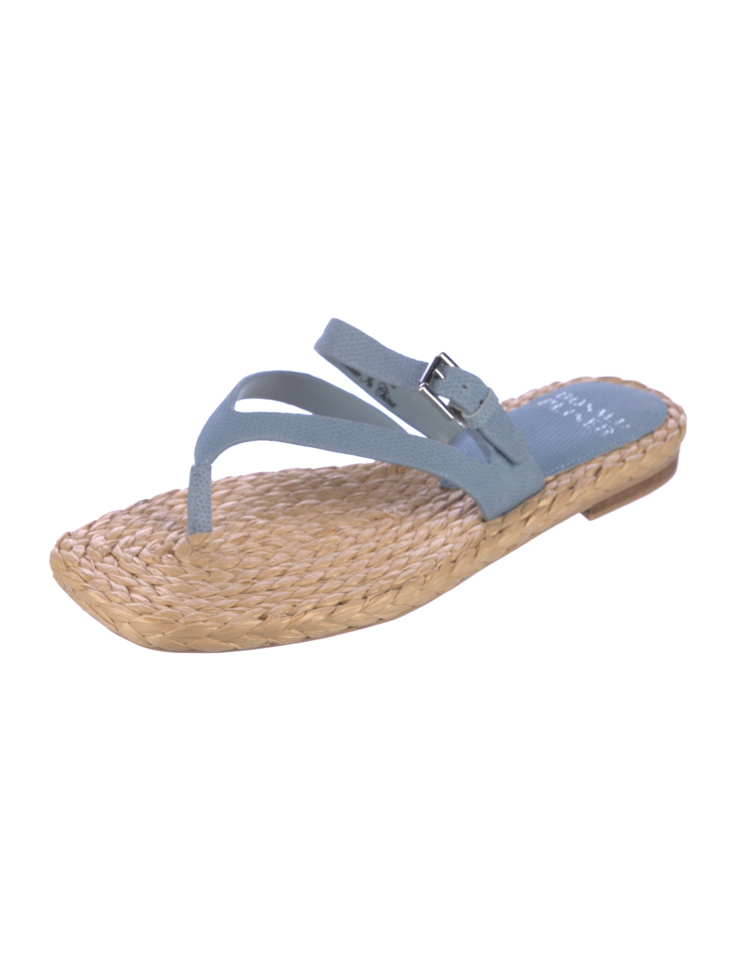 Donald Pliner Raffia Colorblock Pattern Flip Flops