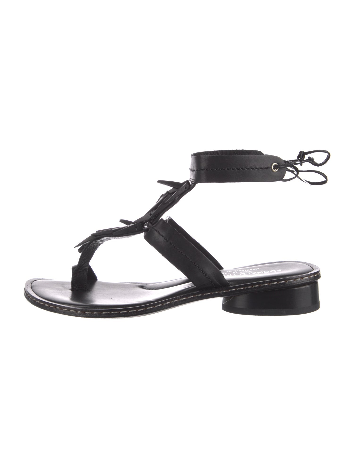 Donald Pliner Leather T-Strap Sandals