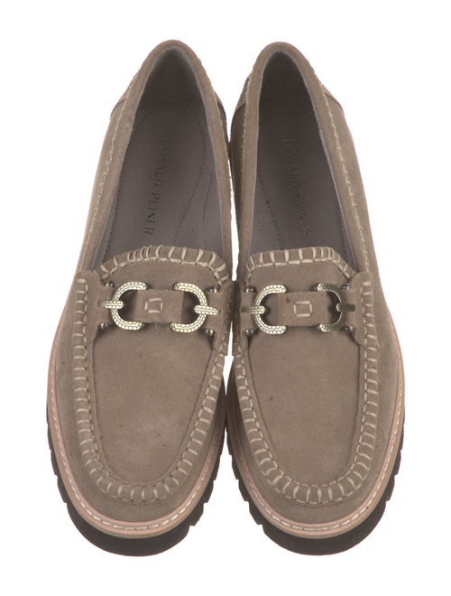 Donald Pliner Suede Chain-Link Accents Loafers