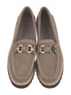 Donald Pliner Suede Chain-Link Accents Loafers