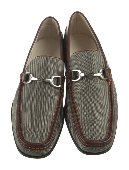 Donald Pliner Canvas Colorblock Pattern Dress Loafers