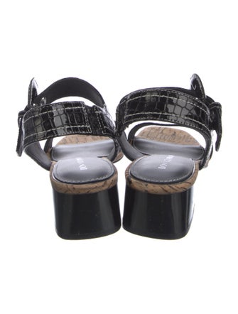 Donald Pliner Embossed Leather Slingback Sandals