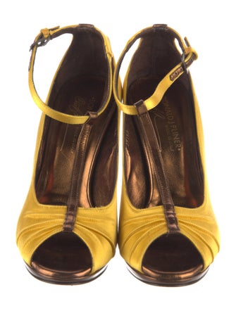 Donald Pliner Satin T-Strap Pumps