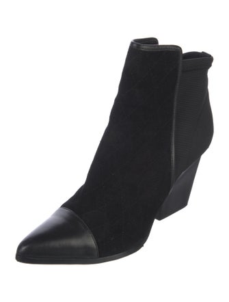 Donald Pliner Quilted Pattern Suede Boots