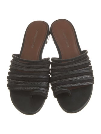 Donald Pliner Leather Slides