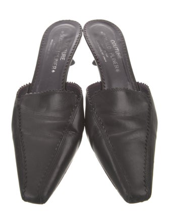 Donald Pliner Suede Scalloped Accent Mules