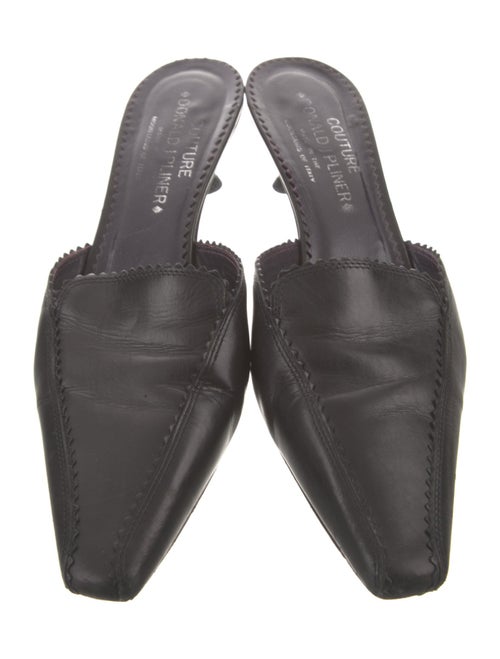 Donald Pliner Suede Scalloped Accent Mules