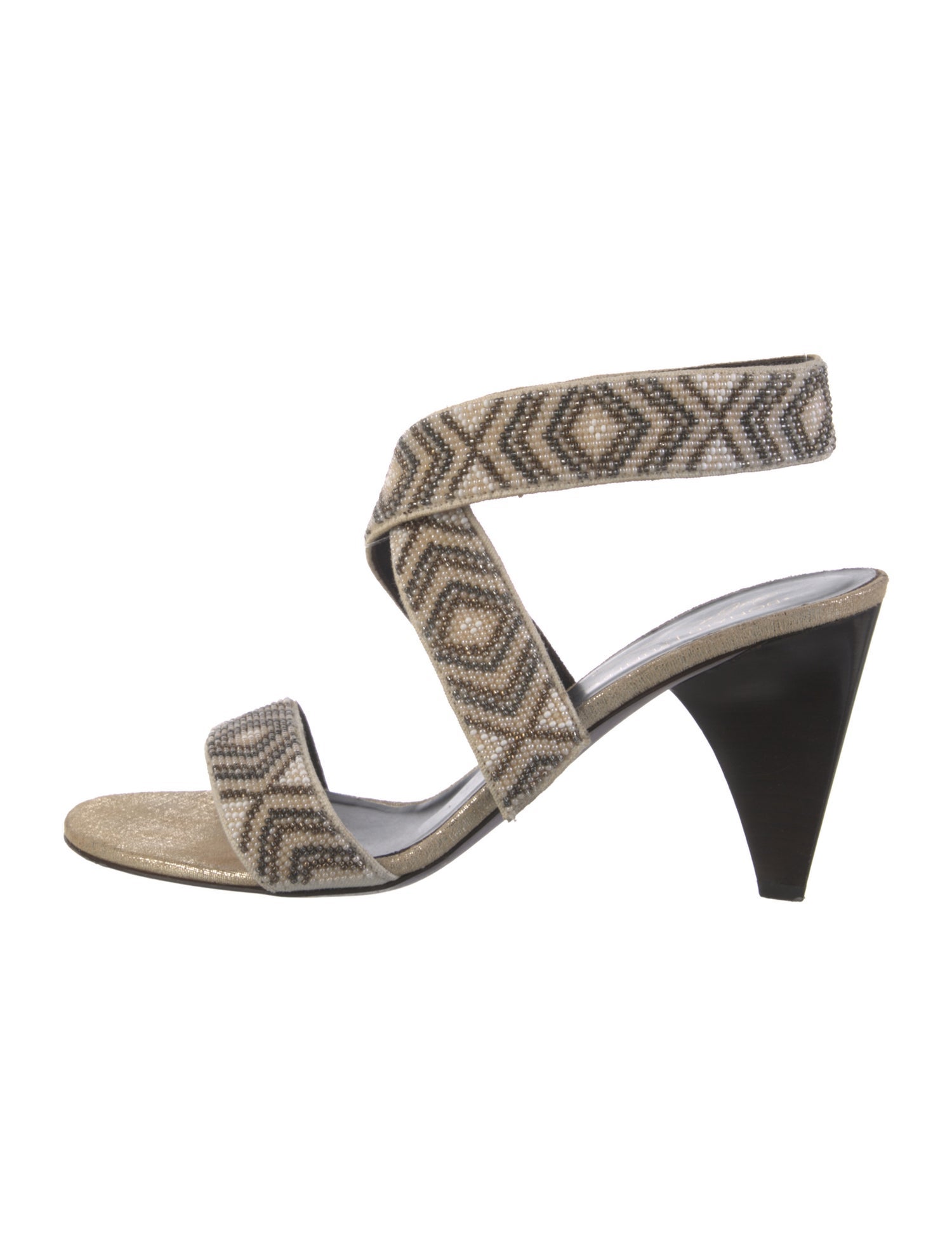 Donald Pliner Leather Animal Print Sandals