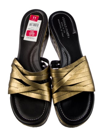 Donald Pliner Leather Slides