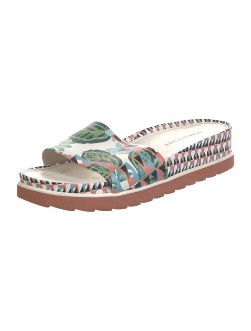 Donald Pliner Leather Printed Slides
