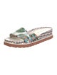 Donald Pliner Leather Printed Slides
