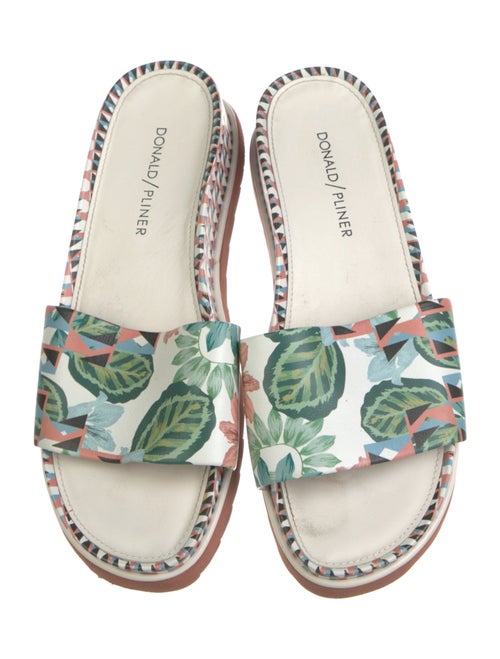Donald Pliner Leather Printed Slides