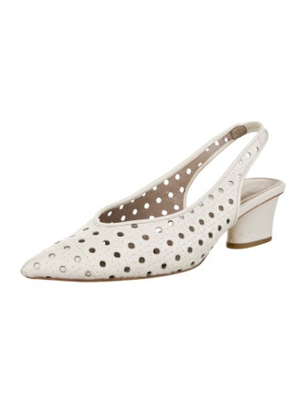 Donald Pliner Leather Patterned Slingback Pumps