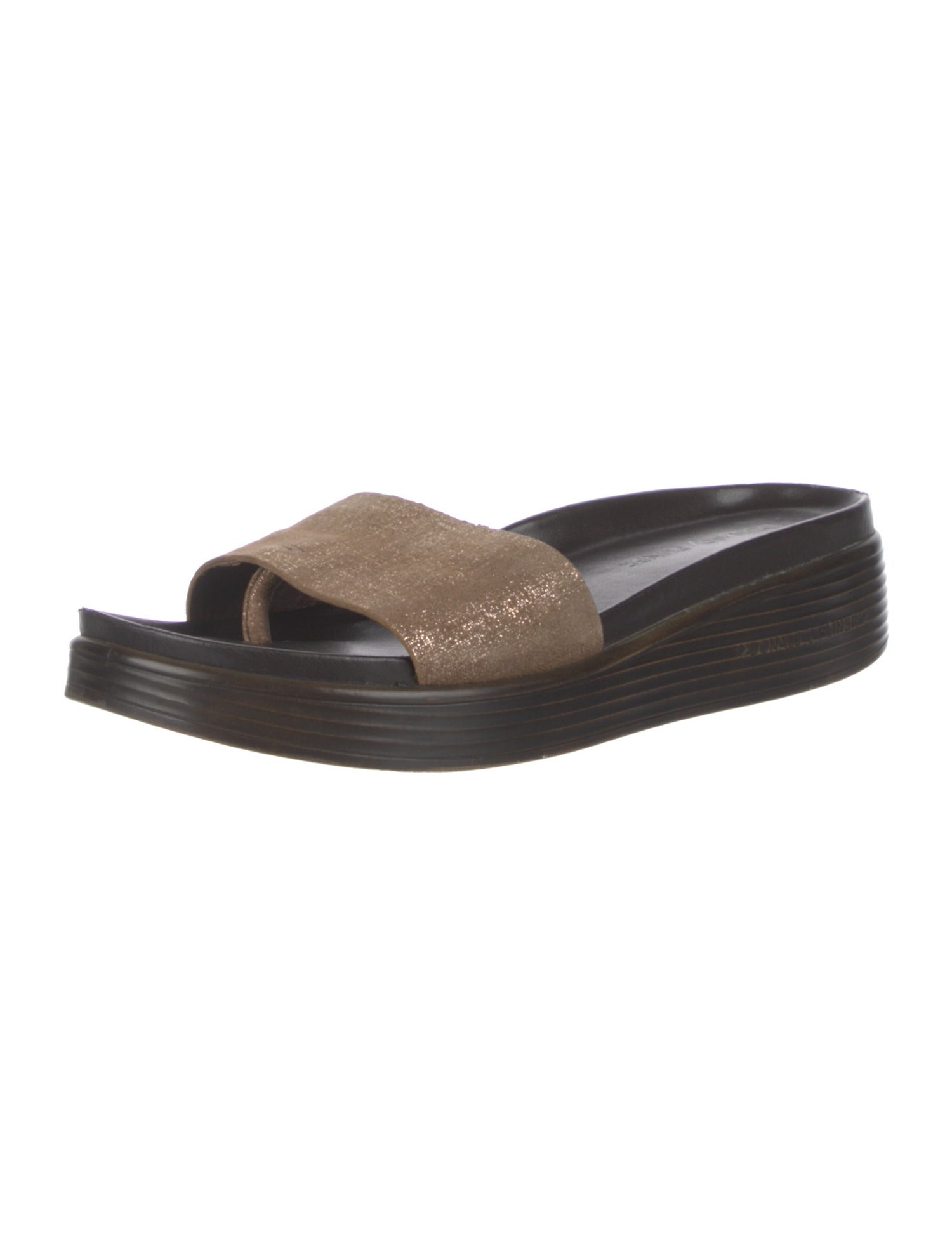 Donald Pliner Suede Slides