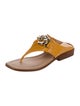 Donald Pliner Embossed Leather Flip Flops