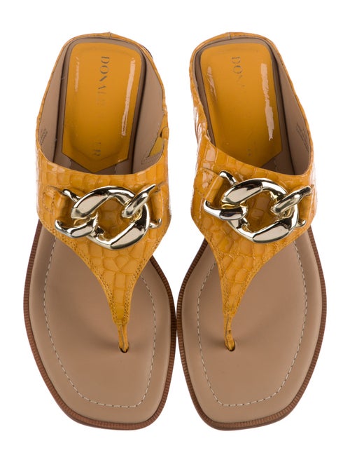 Donald Pliner Embossed Leather Flip Flops