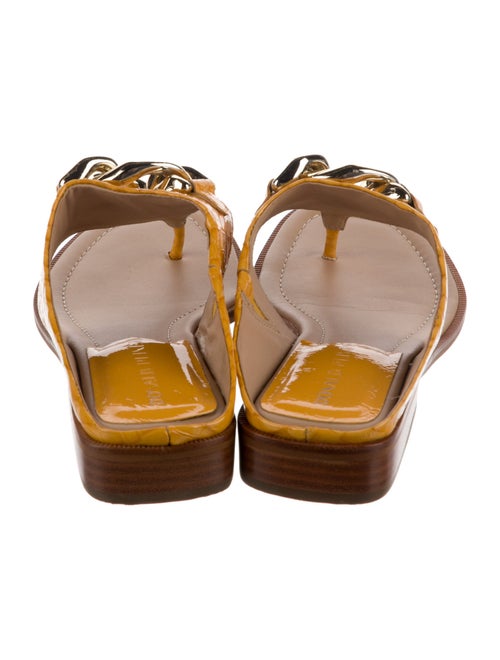 Donald Pliner Embossed Leather Flip Flops