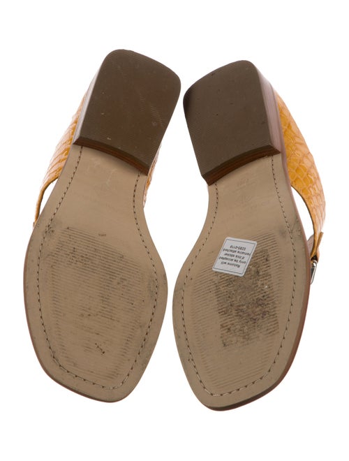 Donald Pliner Embossed Leather Flip Flops