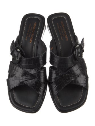 Donald Pliner Leather Slides