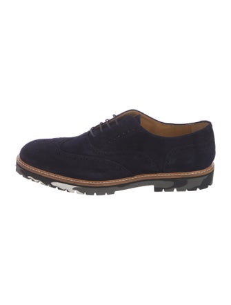 Donald Pliner Suede Lasercut Accents Oxfords