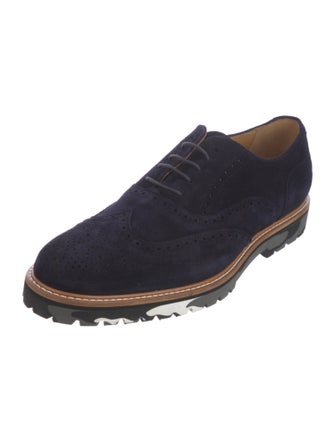 Donald Pliner Suede Lasercut Accents Oxfords