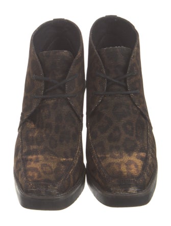 Donald Pliner Canvas Lace-Up Boots