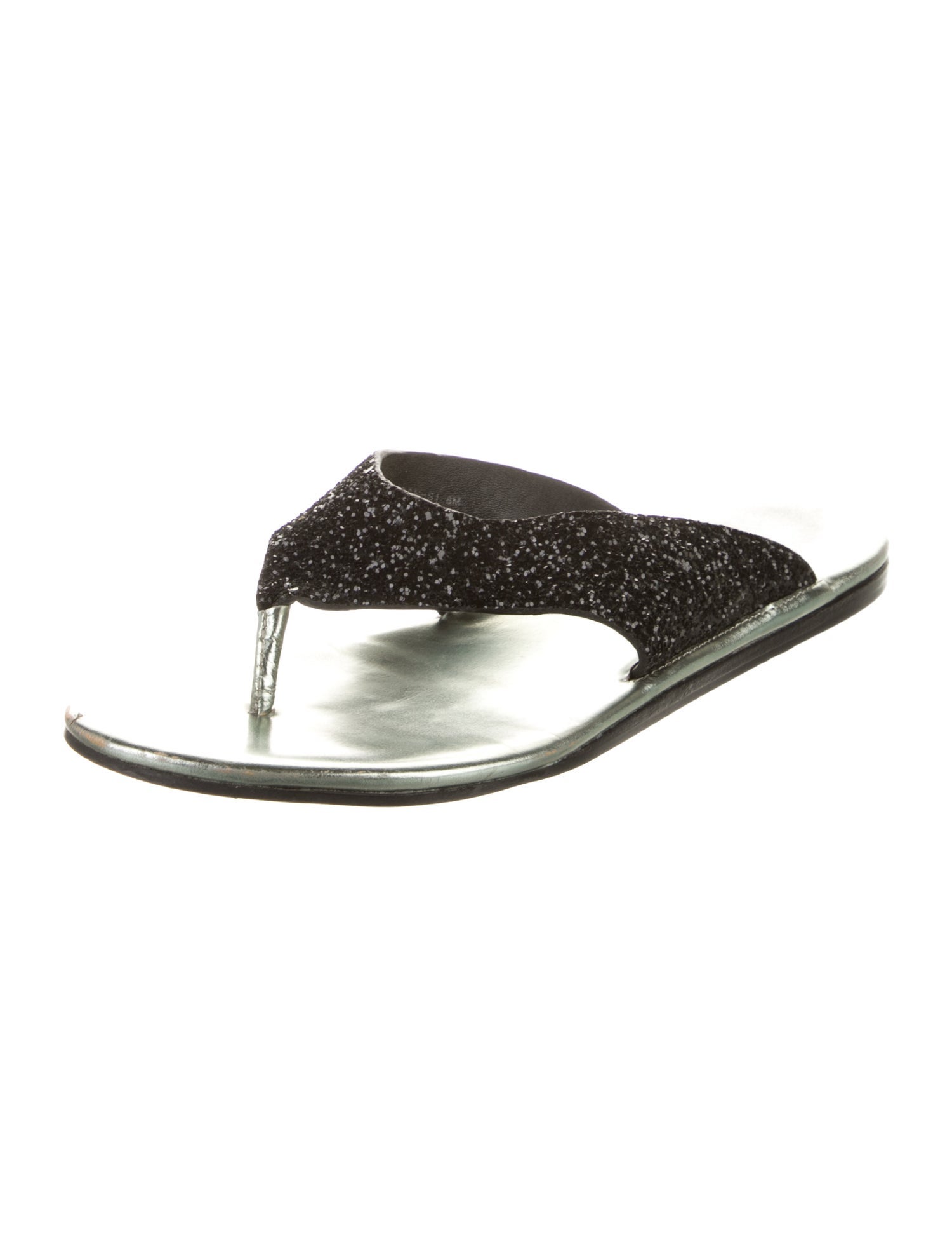 Donald Pliner Glitter Printed Flip Flops