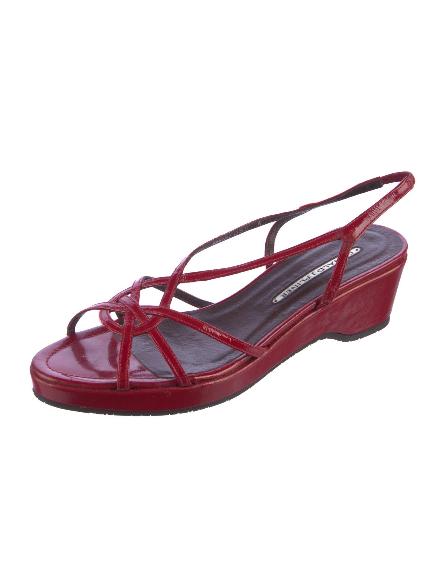 Donald Pliner Patent Leather Slingback Sandals
