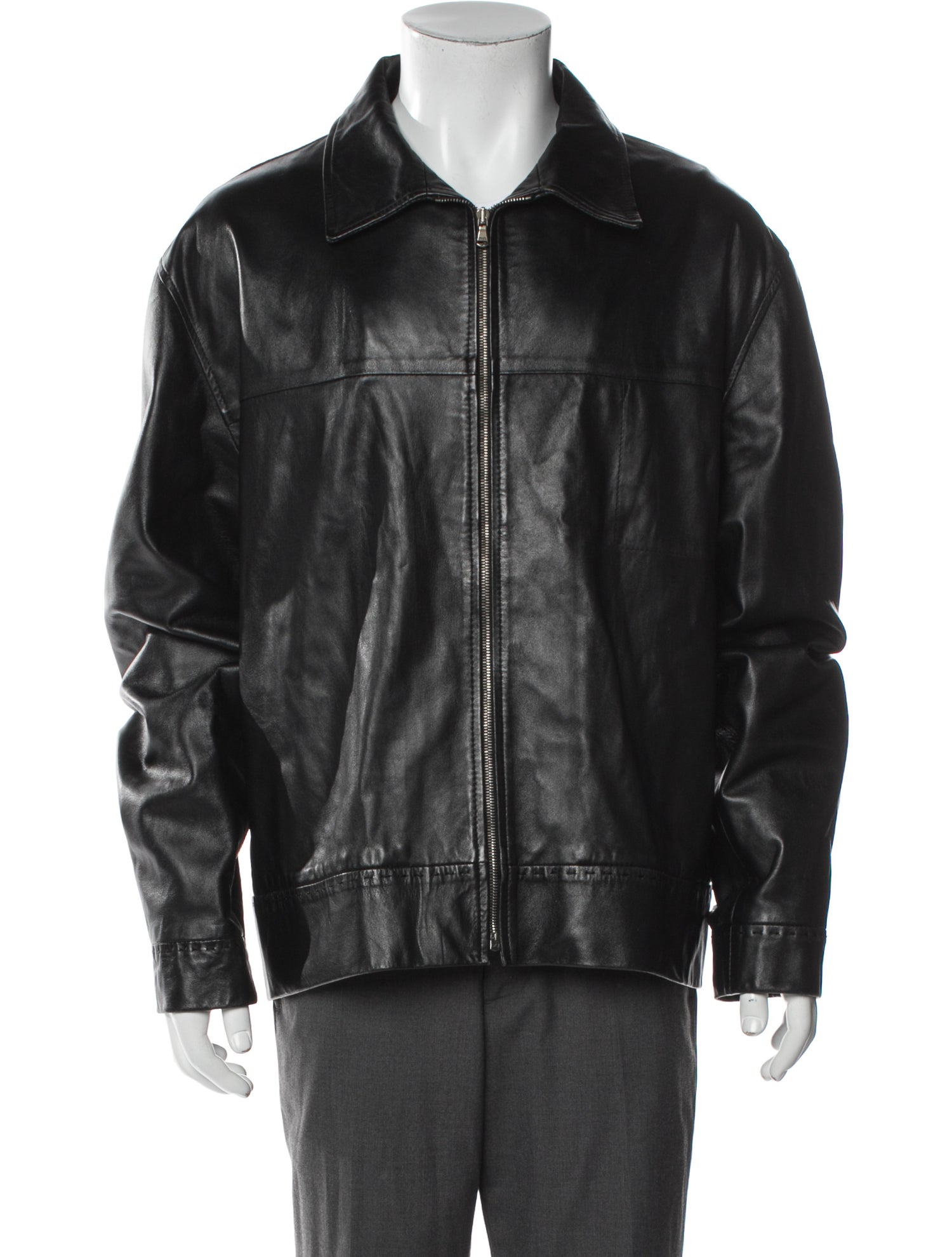 Donald Pliner Leather Moto Jacket
