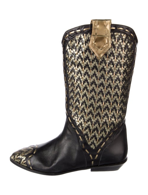 Donald Pliner Leather Printed Rain Boots