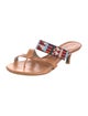 Donald Pliner Leather Beaded Accents Slides