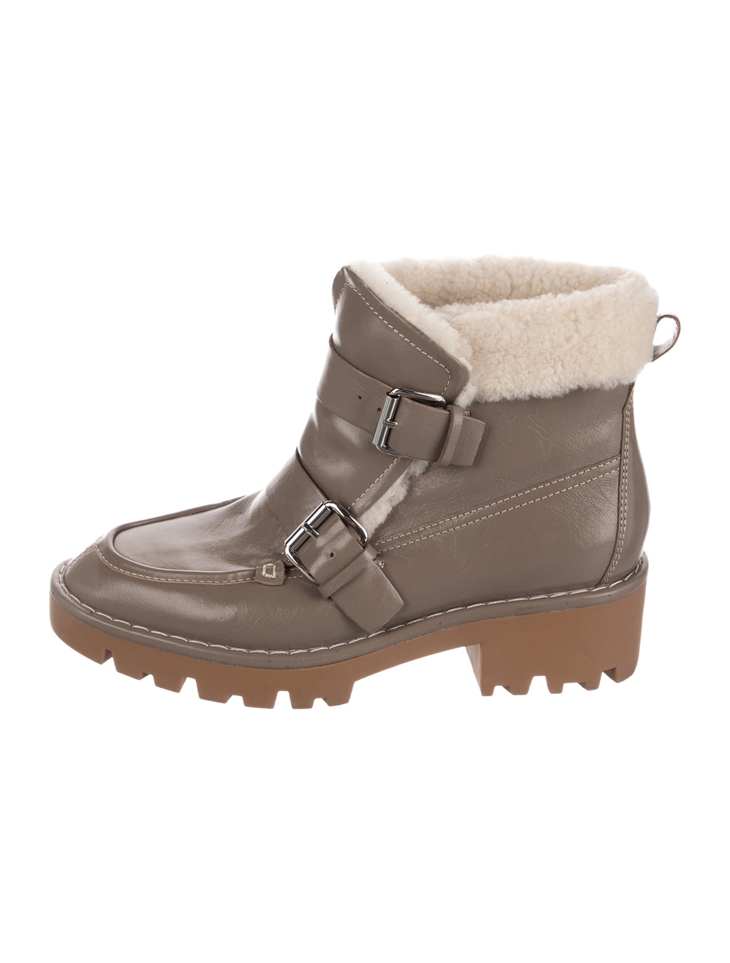 Donald Pliner Leather Combat Boots