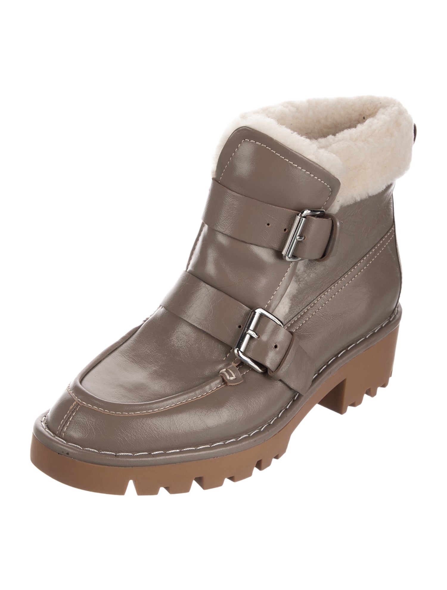 Donald Pliner Leather Combat Boots