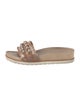 Donald Pliner Leather Whipstitch Trim Slides